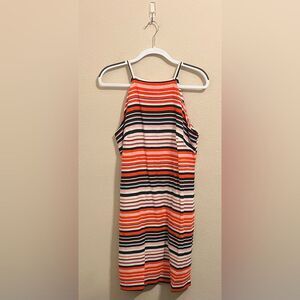 Tommy Hilfiger Red, Black, and Blue Striped Dress